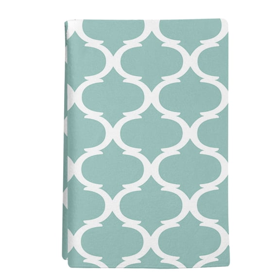 1 Pack Turquoise Morocco Kitchen Towels Trellis Cyan Geometric Abstract Decorative Dish Towel Sets Absorbent Quick Dry Hand Cloths Tea Towels for Cooking Baking Farmhouse Gifts 18x28in