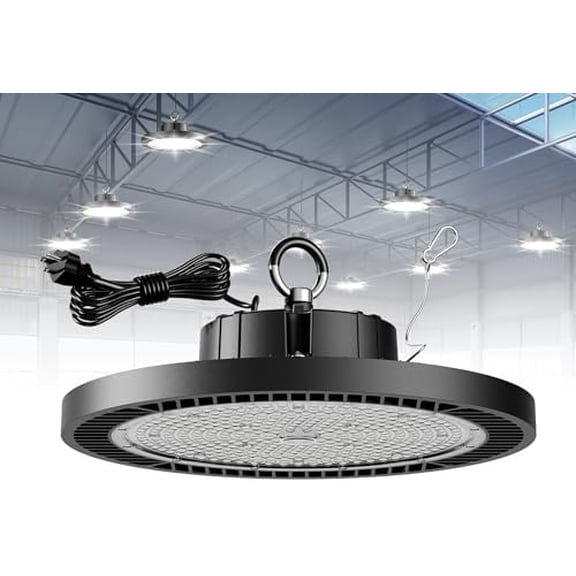 1 Pack UFO LED High Bay Light 200W, 30000LM 5000K AC100-277V UFO High Bay LED Shop Light with Plug Alternative to 800W MH/HPS for Garage Workshop Warehouse Factory Gym Barn.$$Tools & Hardware Other