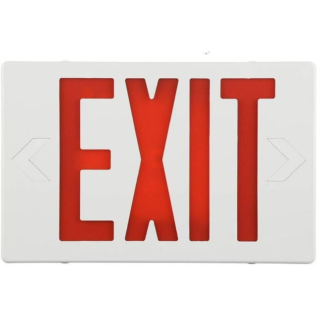 1 Pack UL Listed Red Led Exit Sign with Emergency Lights&Battery