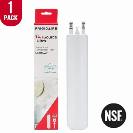 1-Pack ULTRAWF Refrigerator Water Filter for Frigidaire PureSource Ultra, NSF 42/53 Certified, White