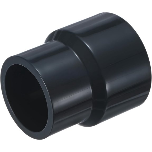 1-Pack UPVC Reducer Pipe Fitting, 2"x1-1/2" Reducing Coupling Connector Schedule 80 PVC Straight for Water Line [Grey]
