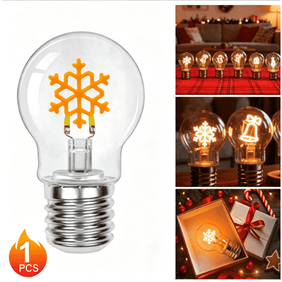 YIMIEMIT 1 Pack Bulb-Snowflake Shaped LED Night Light for Bedroom Decor.