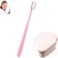 thumbnail image 1 of 1 Pack Ultra-Fine Soft Toothbrush,Toothbrush with Raised Particles on The Back,Toothbrush with Flat Handle,Toothbrush with 20000 Soft Bristles,Toothbrush for Sensitive Gums and Teeth (Pink), 1 of 7