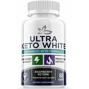 (1 Pack) Ultra Keto White - Supplement for Weight Loss - Energy & Focus Boosting Dietary Supplements for Weight Management & Metabolism - Advanced Fat Burn Raspberry Ketones Pills - 60 Capsules