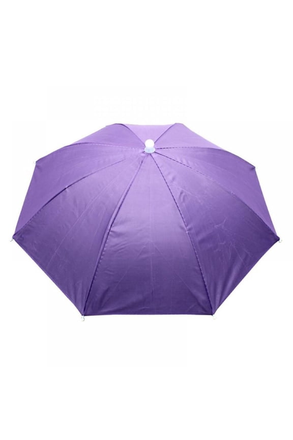 1 Pack Umbrella Hat,Kid Adult 22inch UV Protection Elastic Band Hands Free Umbrella Hat for Fishing Hiking Gardening Golf Beach Party Blue