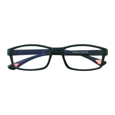 1 Pack Unisex Fashion Rectangular Reading Glasses Blue Light Blocking Readers for Men Women +1.00