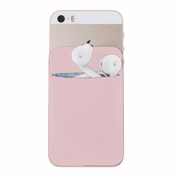 Stick On Phone Wallet Pocket, Adhesive Cell Phone Card Holder Pouch for ID, Credit Cards and Cash, TIKA