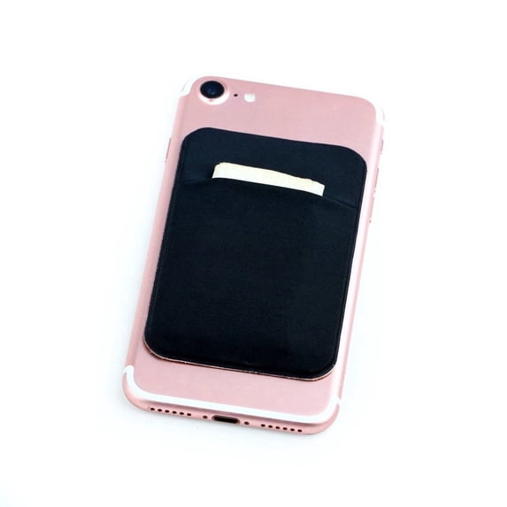 Stick On Phone Wallet Pocket, Adhesive Cell Phone Card Holder Pouch for ID, Credit Cards and Cash, TIKA