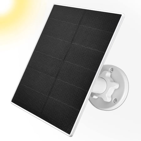 5W Solar Panel for Wireless Security Camera Outdoor, IP65 Waterproof USB Solar Panel Power for Wyze Cam Outdoor, Compatible with Rechargeable Battery Security Camera, Adjustable Mount Bracket 1 Pack