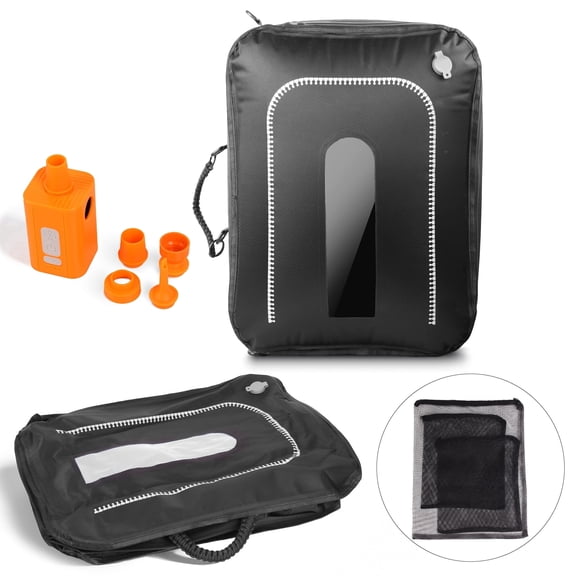 Vacuum Travel Kit, Reusable Vacuum Compression Travel Bag for Carry-On Suitcase and Backpack, 180° Open Vacuum Seal Packing Cube for Cloth, IPX7 Waterproof Travel Vacuum Bags with Pump(1PC+Pump, 49L)