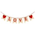 thumbnail image 1 of 1 Pack Valentine's Day Decorations Felt Heart Garland Banner Pink Red Heart Garland Banner Valentines Decor for Mantle Wall Romantic Pre-Strung Hanging Ornament for Anniversary Wedding Party 9.84Ft, 1 of 9