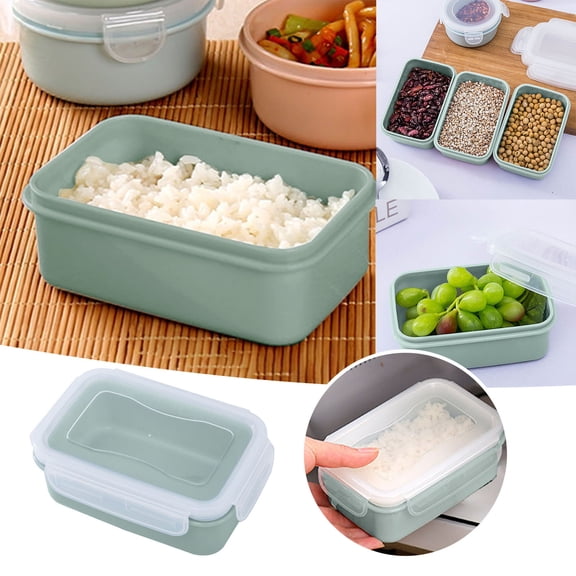 1-Pack Versatile Food Storage Container with Airtight Locking Lid, Plastic Bento Lunch Box for Fresh Fruits, Veggies, Meal Prep, Stackable Fridge Organizer, Dishwasher-Safe, Ocean Blue, By Harlik