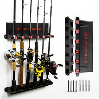  Vertical Fishing Rod Holders Wall-Mounted – Simple Deluxe  Fishing Rod Rack, Great Fishing Pole Holder and Rack for Garage, Fishing  Pole Holder Holds Up to 6 Rods or Combos, 1 Pair