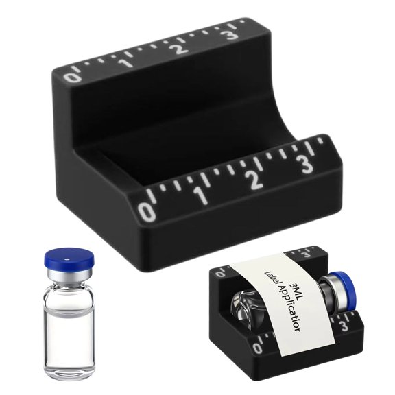 1-Pack Vial Label Applicator for 3Ml 10Ml Bottles, Small Containers, Cosmetic Jars & Labs - Easy Sticker Alignment Tool for Home Organization, Diy & Pharmaceutical Labeling