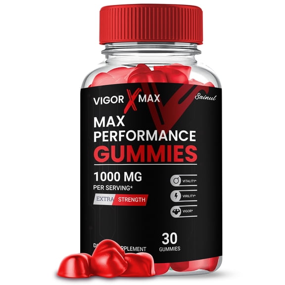(1 Pack) VigorX Max Gummies for Men, Maximum Strength Formula, Vigor X Max Male Supplement, All Natural Formula