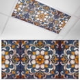 thumbnail image 1 of 1 Pack Vintage Flower Pattern Fluorescent Light Covers for Ceiling Lights White Orange Flower Blue Background Magnetic Ceiling Light Covers Overhead Light Filters for Office Classroom Home, 1 of 9