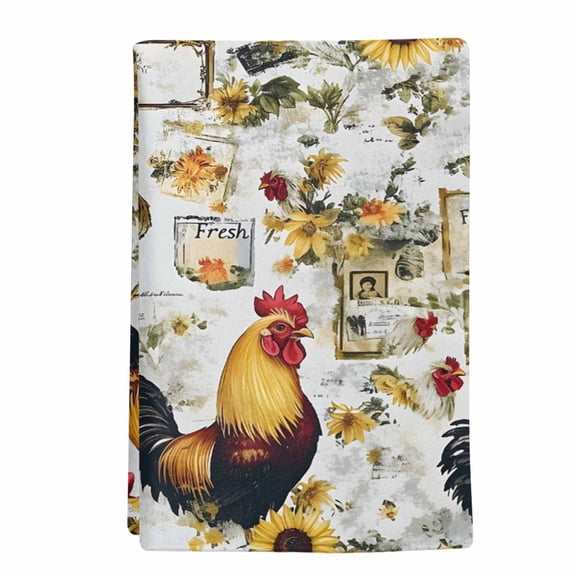 1 Pack Vintage Rooster Kitchen Towels Farmhouse Sunflower Watercolor Animal Decorative Dish Towel Sets Absorbent Quick Dry Hand Cloths Tea Towels for Cooking Baking Farmhouse Gifts 18x28in