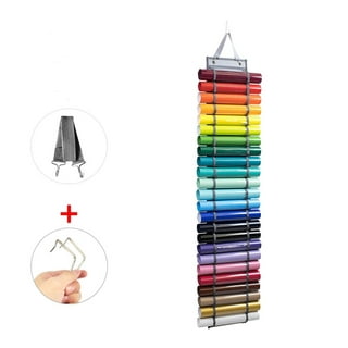 Hands DIY Vinyl Roll Holder Vinyl Storage Rack with 12/24 Compartments Wall  Mount with 2 Hook Craft Vinyl Roll Keeper for Craft Room Closet Studio