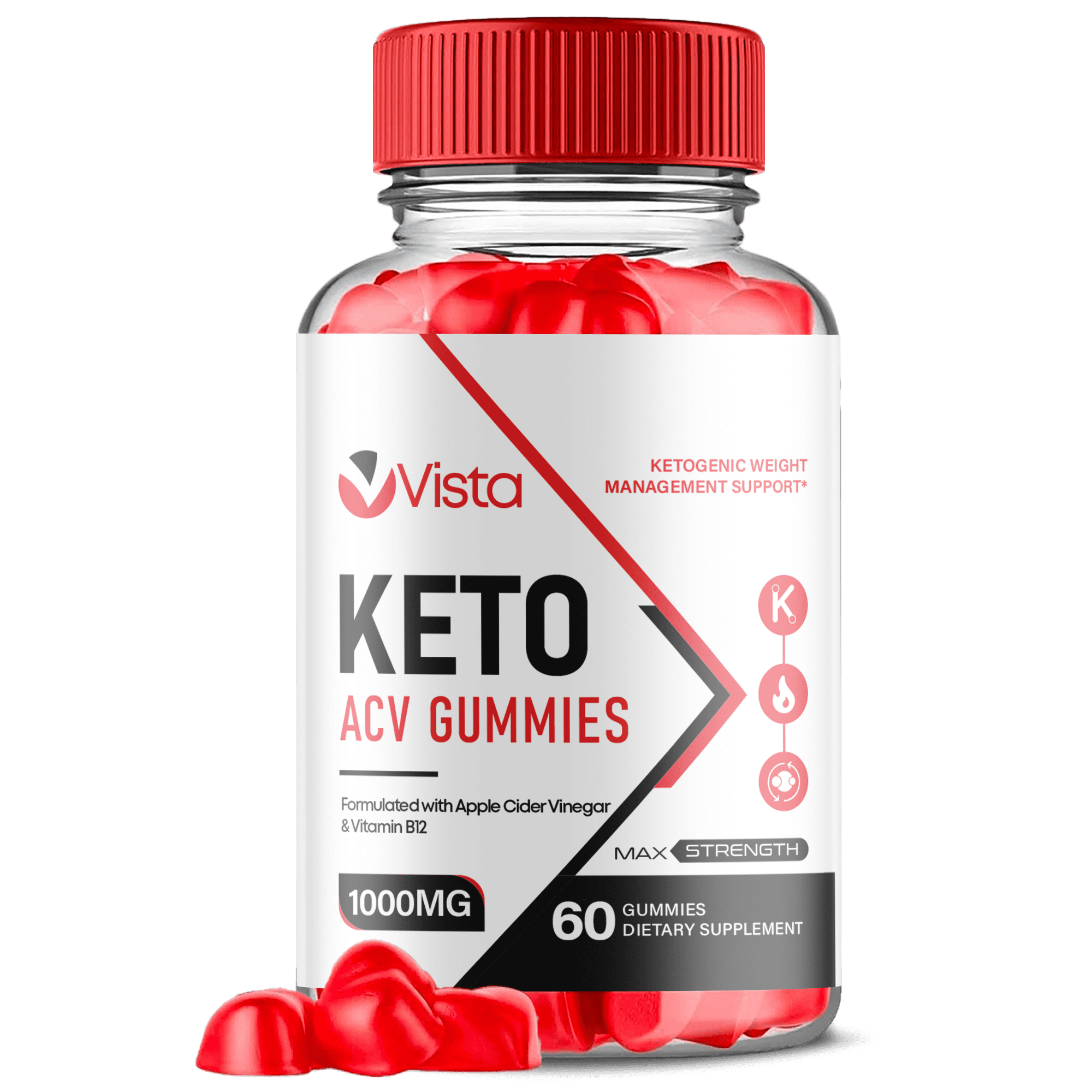 1 Pack Vista Keto Acv Gummies Apple Cider Vinegar Supplement For