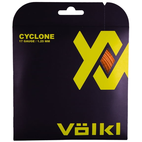VOLKL Cyclone | Tennis Racquet String | Spin & Control | Ten-sided co-polymer (Fluo Carrot, 17g Set)