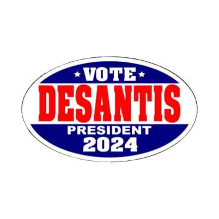 1 Pack - Vote For Desantis 2024 Election Political - 5x3 Inch Oval Flexible Magnet