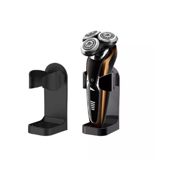 1 Pack Adhesive Electric Razor Holder, Wall Mounted Shaver Storage Box, No-Drill Traceless Bathroom Organizer for Razor Charger & Accessories TIKA