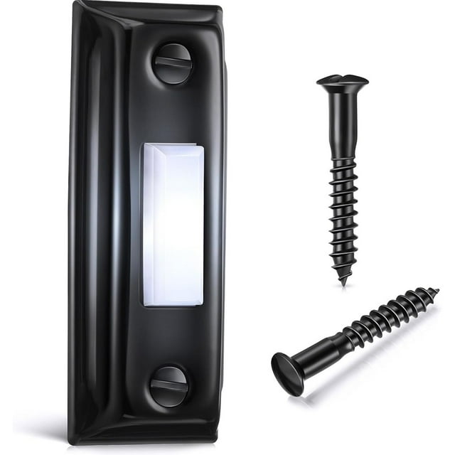 1 Pack Wall Mounted Heavy Duty Door Bell Metal Doorbell Push Button Led