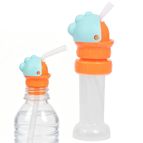 1 Pack Water Bottle Spout Conversion Cap with Straw, Reusable Beverage Water Bottle Caps Straw Lid Flip Top Universal Spout Lid Converter Spill-Proof Replacement Top Suitable (Green)
