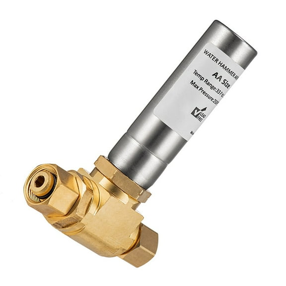 1 Pack Water Hammer Arrestor 3/8\" Od X3/8\" Od Tee Stainless Steel Water Arrestor Maximum Working Pressure 250 Psi 33°F To 180°F