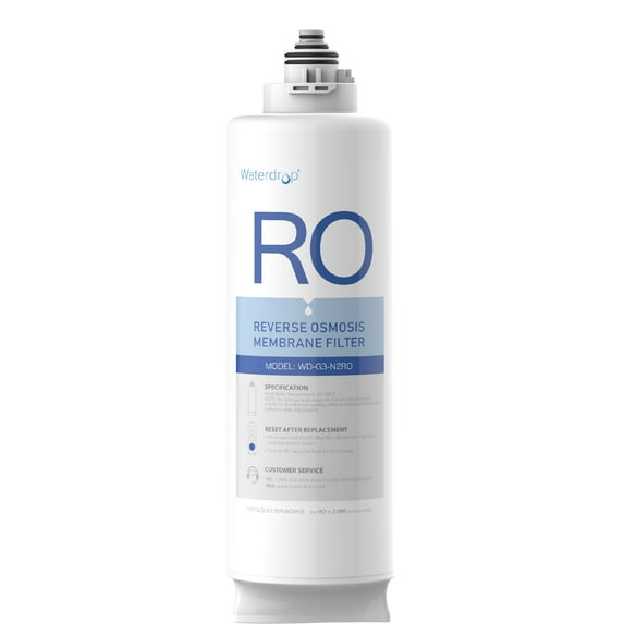1 Pack Waterdrop WD-G3-N2RO Reverse Osmosis membrane Filter, 2-Year Lifetime, Replacement for WD-G3-W Reverse Osmosis System