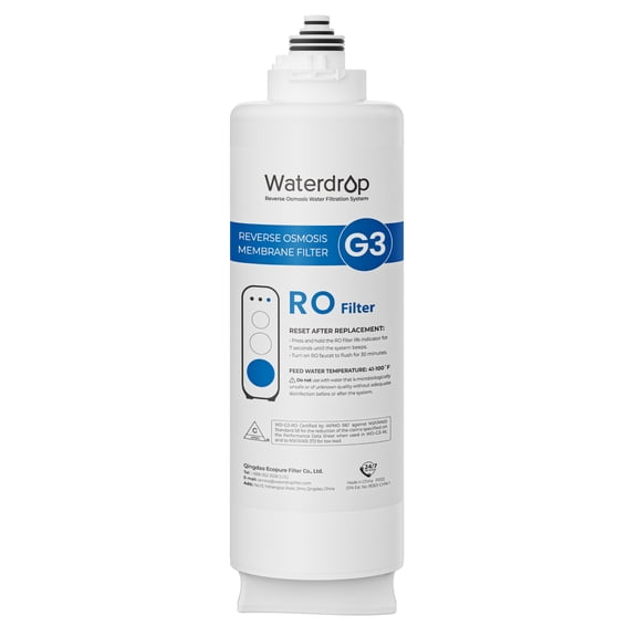 Waterdrop G3-N2RO Filter, Replacement for Waterdrop G3-W 400 GPD RO System | 24-Month Lifetime, NSF/ANSI 53 & 372 Certified, Reduce TDS, Easy Replacement, NOT for G3P600 & G3P800 RO System