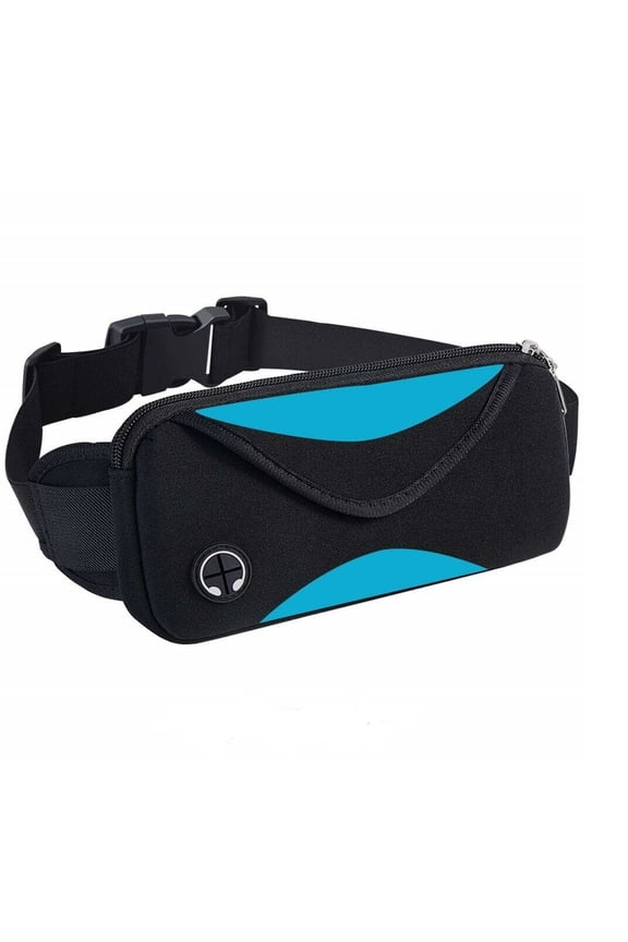 1-Pack Waterproof Running Waist Bag with Headphone Jack – Adjustable Sport Fanny Pack for Jogging, Hiking & Travel, Universal Phone Compatible TIKA