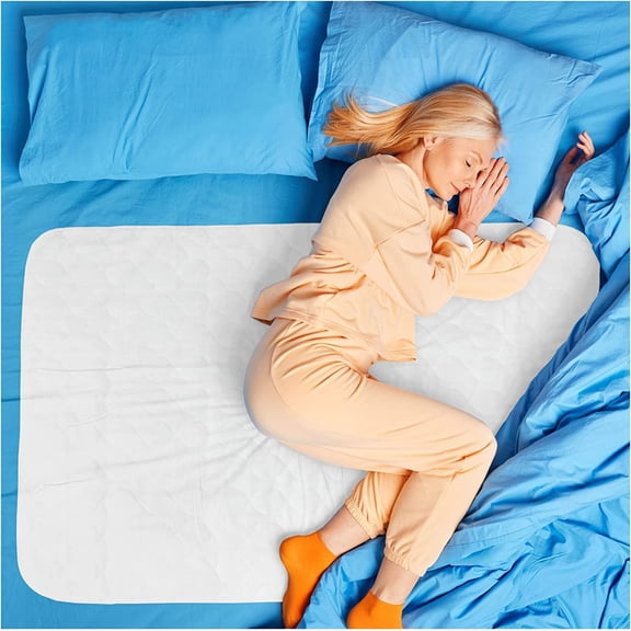 1 Pack Waterproof Washable Incontinence Bed Pads, 31 x 47 Inch Reusable Bed Wetting Underpad, Heavy Duty Mattress Protection for Elderly Seniors, Kids, Pets, Ultra Absorbent Pee Pads, White
