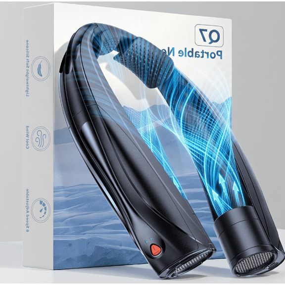 1 Pack Wearable Neck Fan, 6000mAh , 6-Speed Portable Fan with  Airflow, Up to 20 Hours Runtime