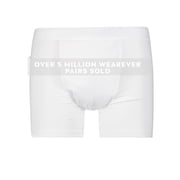 1-Pack Wearever Men's Cotton Regular Absorbency Reusable Incontinence Trunk Boxer Brief White 2X Waist 44-45