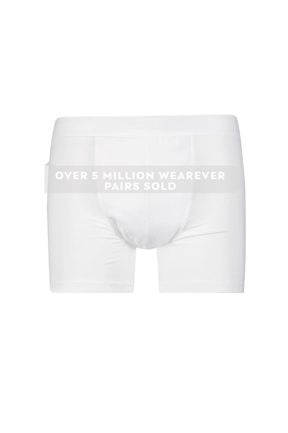 1-Pack Wearever Men's Cotton Regular Absorbency Reusable Incontinence Trunk Boxer Brief White 2X (Waist 44-45)