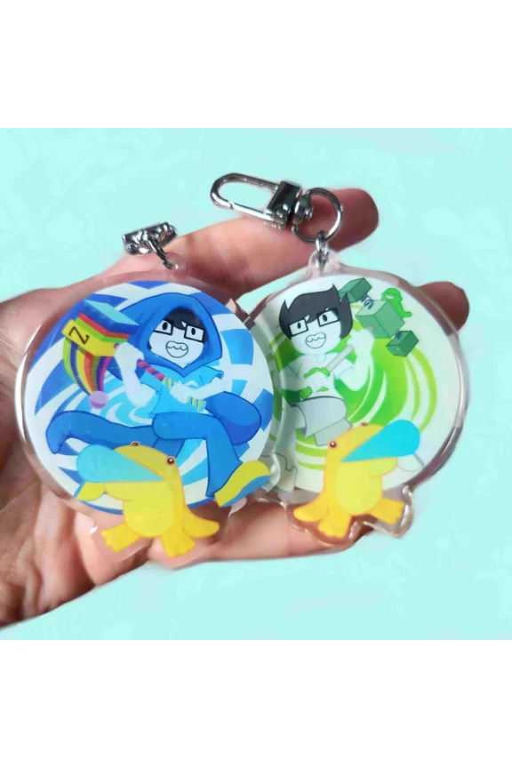 1 Pack Webcomic Main Character Acrylic Keychain - Double Sided