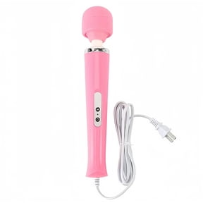 1 Pack Wired Powerful Handheld Electric Back Massager with 10 Vibration Modes, Personal Vibrations Massage for Sports Recovery, Muscle Aches, Body Pain (Pink)