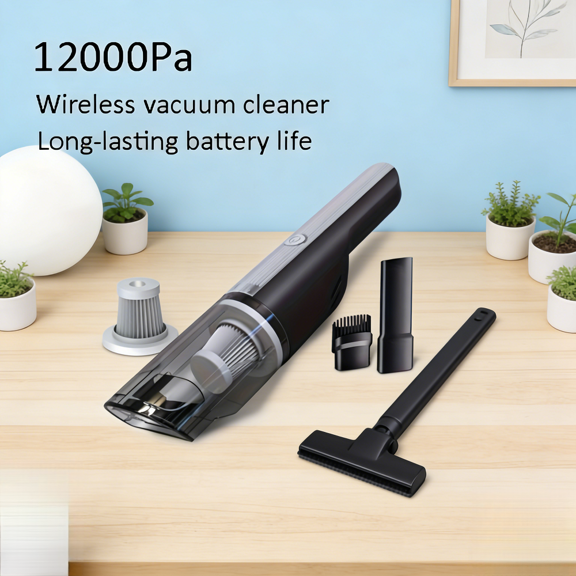 1 Pack Wireless Car Vacuum Cleaner Handheld Cordless High Suction Portable Rechargeable 30 Min Runtime Home Office Car Dust Cleaner Mini Lightweight Pro Grade Automotive Household Pet Hair Use