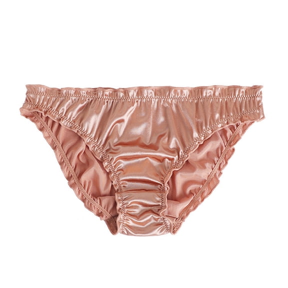 1 Pack Women's Sexy Satin String Bikini Underwear Shine Smooth Underwear