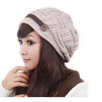 1-Pack Women's Slouchy Knit Beanie Hat – Winter Warm Thick Cable Knit Beret Cap for Snow, Ski & Everyday Wear TIKA