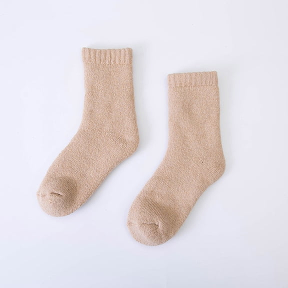 1 Pack Women's Wool Socks Boot Socks for Women Warm Winter Socks Thick Knit Cozy Socks for Cold Weather Khaki