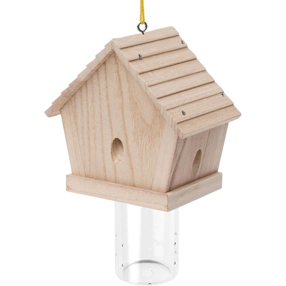 1 Pack Wood Carpenter Bee Trap for Outside - Best Bee Trap - Wood Boring Bee Trap- Nature Chalet Style Carpenter Bee Traps Outdoor Hanging - Insect Traps Removes Carpenter bee