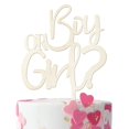 1 Pack Wooden Boy or Girl Cake Topper Gender Reveal Party Decorations