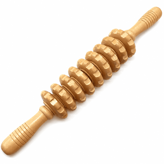 1 Pack Wooden Handheld Trigger Point Massager for Muscle Fascia Relief