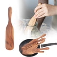 thumbnail image 1 of 1 Pack Wooden Spurtle Spatula for Sourdough Starter Mixing, Long Handle Jar Scraper for Reaching Bottom, Dough Whisk and Stirring Utensil, Kitchen Tools for Baking, Cooking, 1 of 8