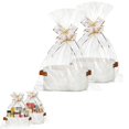 thumbnail image 1 of 1 Pack Woven Basket with Gift Bags and Ribbons, Gift Basket Empty for Organizer Baby Shower, Holiday Presents, Wedding, Storage Basket for Nursery (Pink), 1 of 9