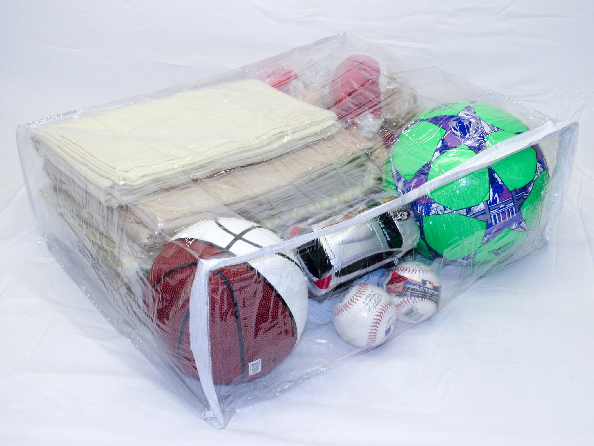 1Pack XLarge Heavy Duty Clear Vinyl Zippered Closet Comforter Storage