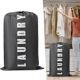 thumbnail image 1 of 1 Pack XL Travel Laundry Bag, Dirty Clothes Organizer with Drawstring, Large Enough to Hold 4 Loads of Laundry, Easy Fit a Laundry Hamper or Basket，24" x 36", 1 of 9