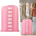 thumbnail image 1 of 1 Pack XL Travel Laundry Bag, Dirty Clothes Organizer with Drawstring, Large Enough to Hold 4 Loads of Laundry, Easy Fit a Laundry Hamper or Basket，24" x 36", 1 of 9